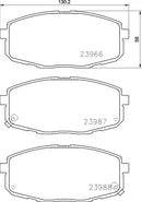 Mintex Brake Pad Set fits -Hyundai Kia MDB2608 (also fits other vehicles)