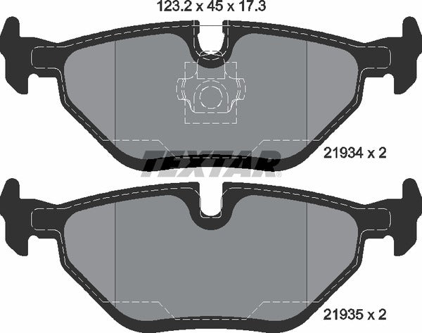 Alpina BMW Mg Rover Wiesmann, Brake Pad Set - Textar 2193402