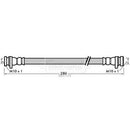 Borg & Beck Brake Hose  - BBH7335 fits Honda Civic 1.3,1.4,1.5,1.6