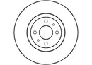 Disctech Brake Disc (Single) - Fits Abarth, Alfa romeo - ABD3507 - Front Axle