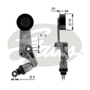 Gates DriveAlign Tensioner Pulley - T38286