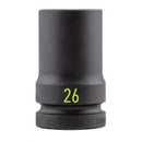 Carlyle Hand Tools 1DR DEEP 6PT IMPACT SOCKET 26MM - CISD0126M