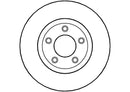 Disctech Brake Disc (Single) - Fits Mazda, Renault - ABD2161 - Front Axle