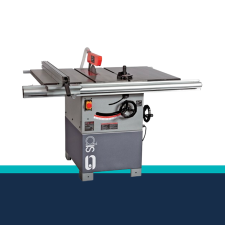 Table saw with a visible brand logo on a white background