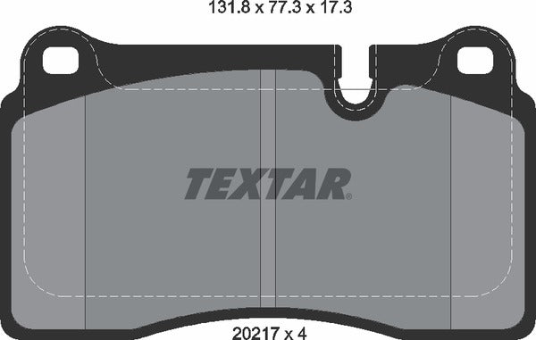 Land Rover, Brake Pad Set - Textar 2021701