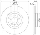 Mintex Brake Discs fits -Volkswagen V252:4 MDC2865C (also fits other vehicles)
