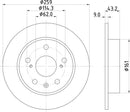 Mintex Brake Discs fits -Suzuki S249:5 MDC2612 (also fits other vehicles)