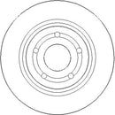 Disctech Brake Disc (Single) - Fits Ford, Mini - ABD3422 - Rear Axle