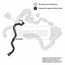 Borg & Beck Turbo Hose  - BTH1615 fits Renault Clio II