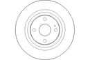 Disctech Brake Disc (Single) - Fits Hyundai, Mazda - ABD3043 - Rear Axle
