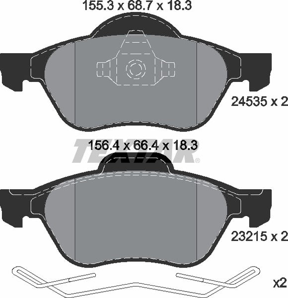 Renault, Brake Pad Set - Textar 24535012341801