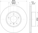Mintex Brake Discs fits -BMW V320:5 MDC1912C (also fits other vehicles)