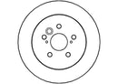 Disctech Brake Disc (Single) - Fits Audi, Toyota - ABD2208 - Rear Axle