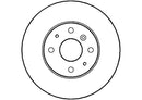 Disctech Brake Disc (Single) - Fits Daihatsu, Toyota - ABD2876 - Front Axle