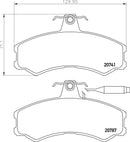 Alfa Romeo Citroën Fiat Peugeot Talbot Brake Pad Set - Mintex MDB1205
