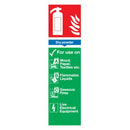 Dry Powder Extinguisher Sign - Rigid Polypropylene - 300mm x 100mm - FFR02624R