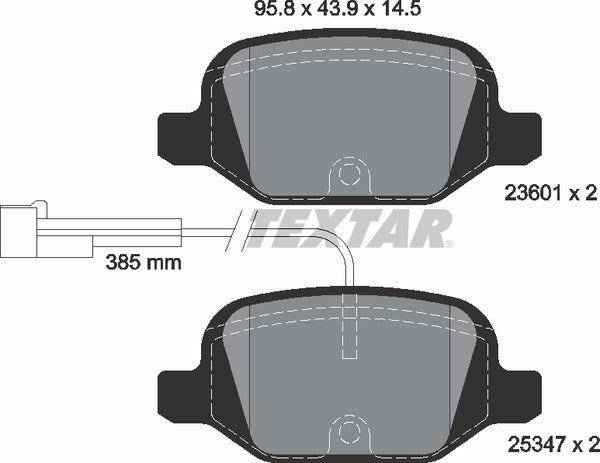 Textar Brake Pad Set - 2360104