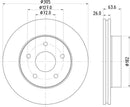 Mintex Brake Discs fits -Jeep V305:5 MDC1488 (also fits other vehicles)