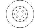 Disctech Brake Disc (Single) - Fits Honda, Kia - ABD2235 - Front Axle
