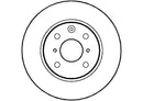 Disctech Brake Disc (Single) - Fits Citroën, Mazda - ABD2037 - Front Axle