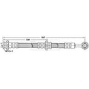 Borg & Beck Brake Hose  - BBH6822 fits Nissan Almera I 1.4,1.6,2.0