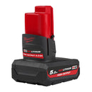 Milwaukee M12 5.0 Ah High Output Battery Pack - 4932480165