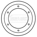 Borg & Beck Brake Disc Single  - BBD5921S fits Iveco Daily 60C,65C 06-