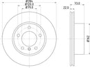 Mintex Brake Discs fits -BMW S271:5 MDC2350 (also fits other vehicles)