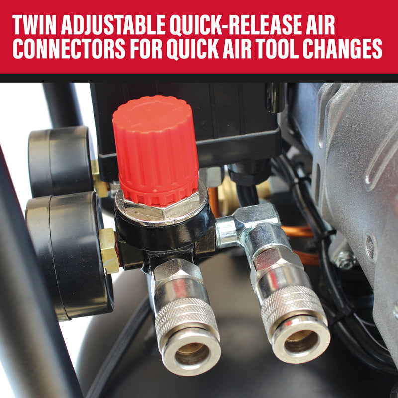 SIP DD 3hp 100ltr Low Noise Oil-Free Vertical Direct Drive Compressor