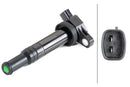 HELLA 5DA 358 057-631 Ignition Coil - 3-pin connector - Bolted