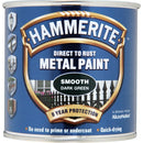 Hammerite Direct To Rust Metal Paint - Smooth Green - 250ml - 5084889