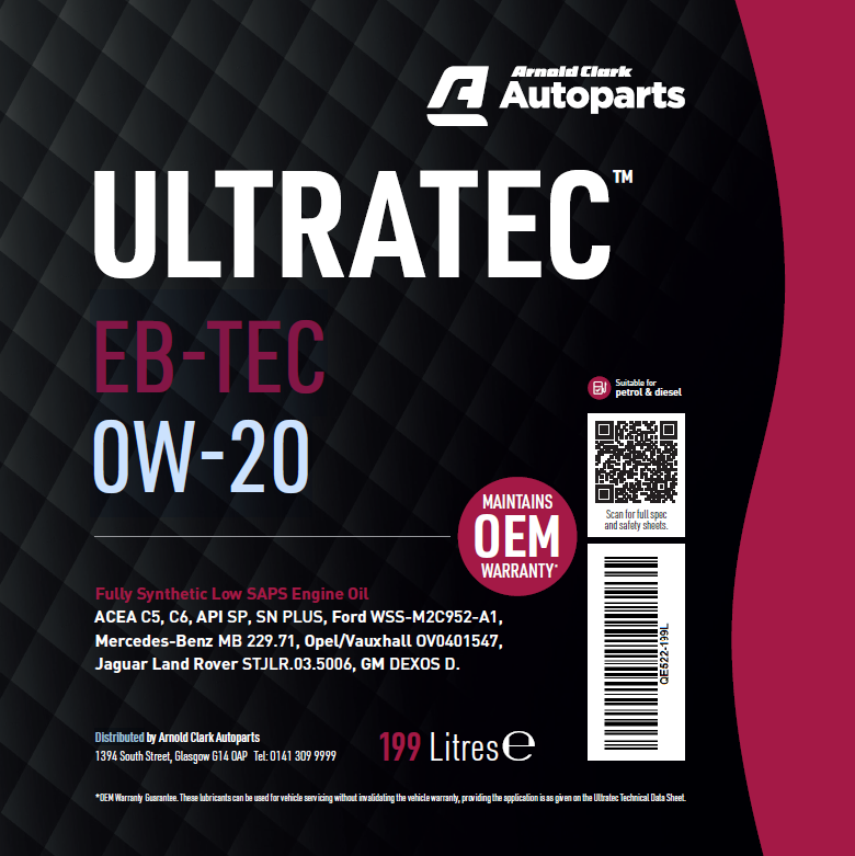 Ultratec EB-TEC 0W-20 199 Litre Barrel - E522-199L