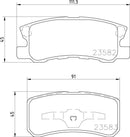 Mintex Brake Pad Set fits -Chrysler Citroën Dodge Jeep Mitsubishi Peugeot MDB2080 (also fits other vehicles)