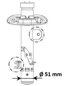 KYB Shock Absorber Fr Rh (51mm) - 3338004