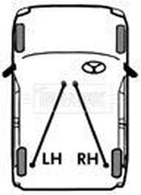 Borg & Beck Brake Cable - BKB3322 fits Fiat Panda 1.3 M-Jet 06-10