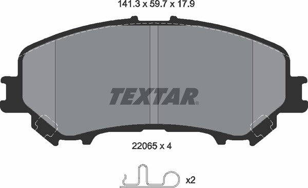 Nissan Renault, Brake Pad Set - Textar 2206501