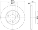 Mintex Brake Discs fits -Volkswagen S282:5 MDC1046 (also fits other vehicles)