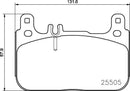 Mintex Brake Pad Set fits -MercedesBenz MDB3725 (also fits other vehicles)