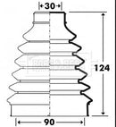 Borg & Beck Cv Joint Boot Kit  - BCB2898 fits Jeep Cherokee
