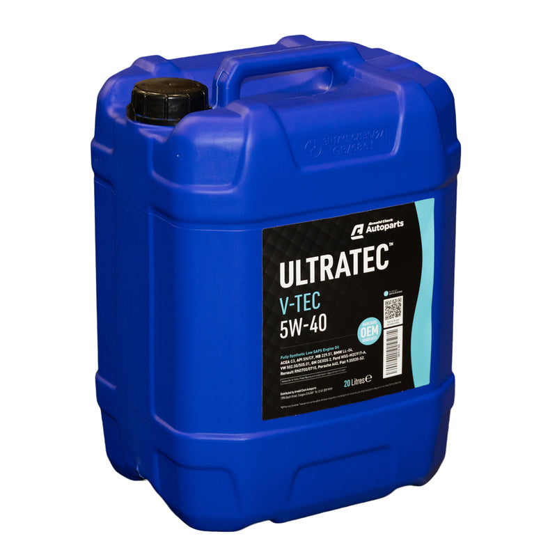 Ultratec V-Tec F1 5W40 - 20 Litre Engine Oil
