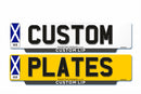 Pair of Standard Lipped 4D Eco Number Plates 520 X 127 Scotland