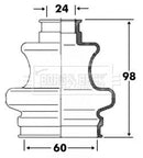 Borg & Beck Cv Joint Boot Kit  - BCB6094 fits Mercedes C class, CLK, E class
