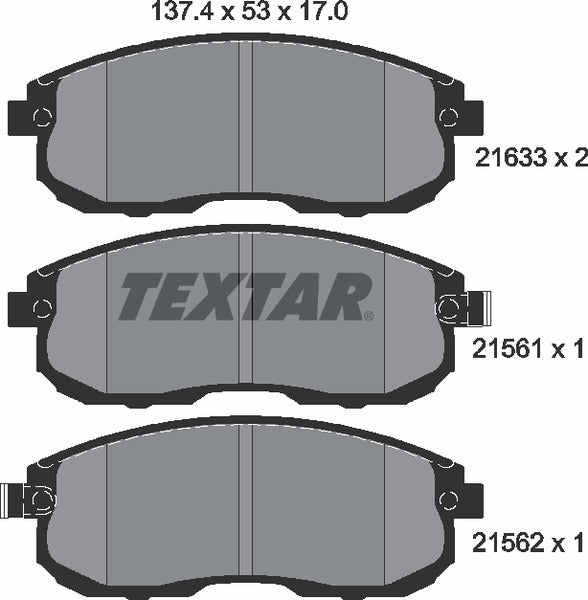 Textar Brake Pad Set - 2156101