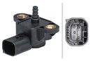 HELLA 6PP 009 403-101 Sensor, boost pressure - 3-pin connector - Bolted