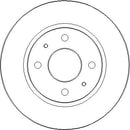 Disctech Brake Disc (Single) - Fits Mitsubishi, Nissan - ABD2915 - Front Axle