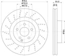 Mintex Brake Discs fits -MercedesBenz V281:5 MDC2251 (also fits other vehicles)