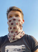 VW T1 Bus Multifunctional Headwear - Vintage Logo/Grey