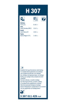 Bosch Rear Wiper Blade - 300mm - H307