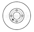 Borg & Beck Brake Disc (Pair)  - BBD4233