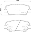 Mintex Brake Pad Set fits -Hyundai Kia Ssangyong MDB3267 (also fits other vehicles)